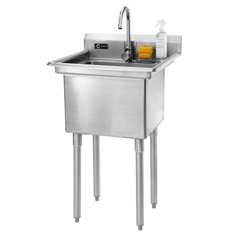 stainless steel utility sink with cabinet|freestanding stainless steel sink.